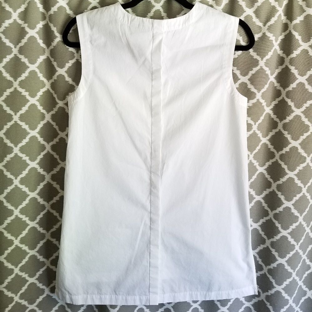 Dkny White Back Button Tunic Blouses - image 7